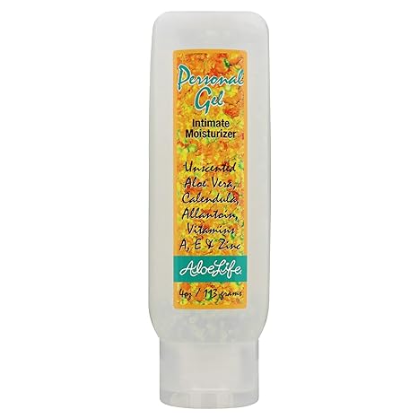 Aloe Life - Personal Gel, Intimate Moisturizer, Organic Aloe Cream, Silky & Non-Staining Formula, Perfect For Menopause, Burn Treatment, Protects & Moisturize Skin, Skincare Gel, Fragrance-Free (4 oz)