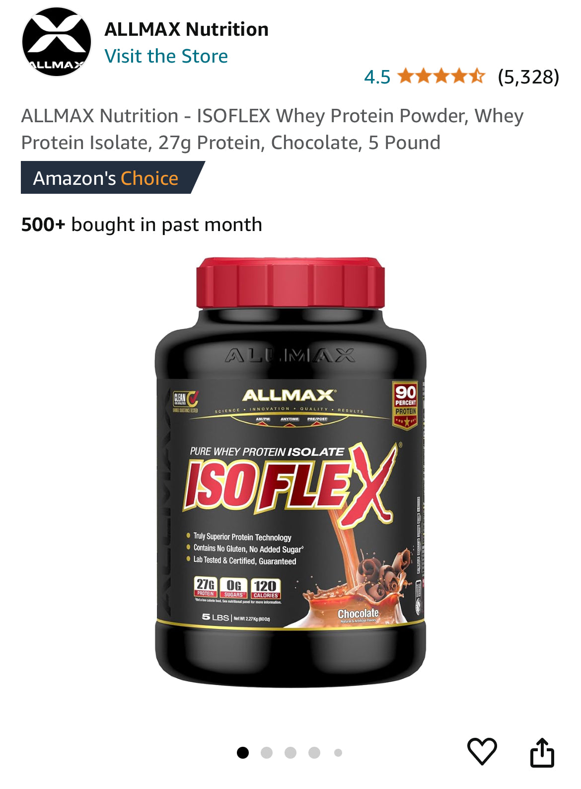 Allmax Isoflex Protein Powder