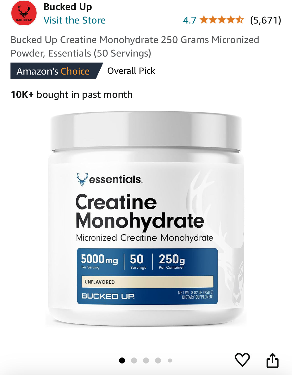 Bucked Up Creatine Monohydrate