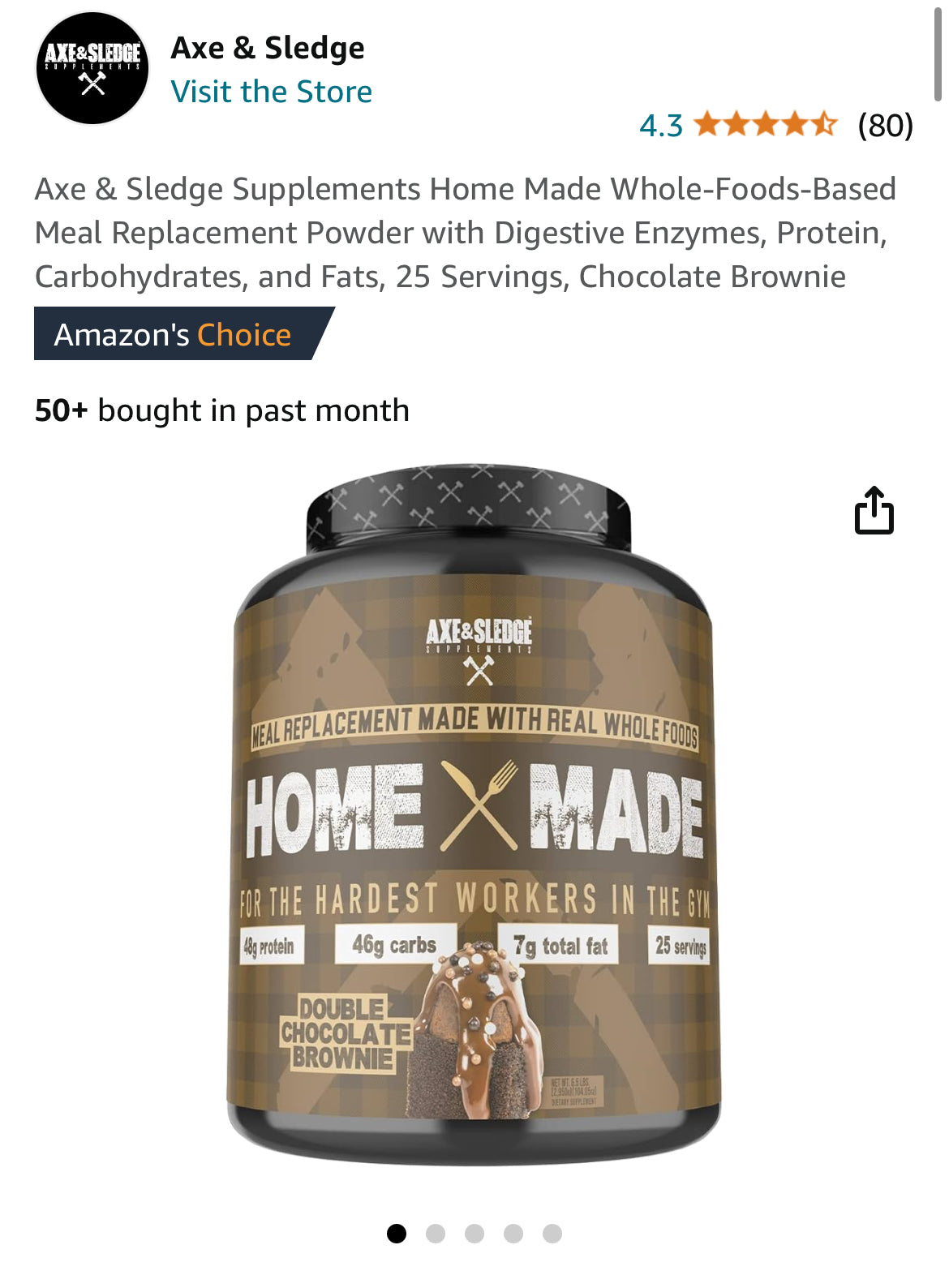 Axe & Sledge Home Made Meal Replacement