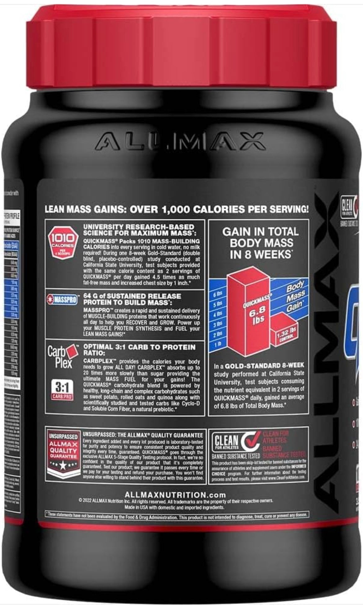 Allmax Quickmass Mass Gainer - Steel Suppliers