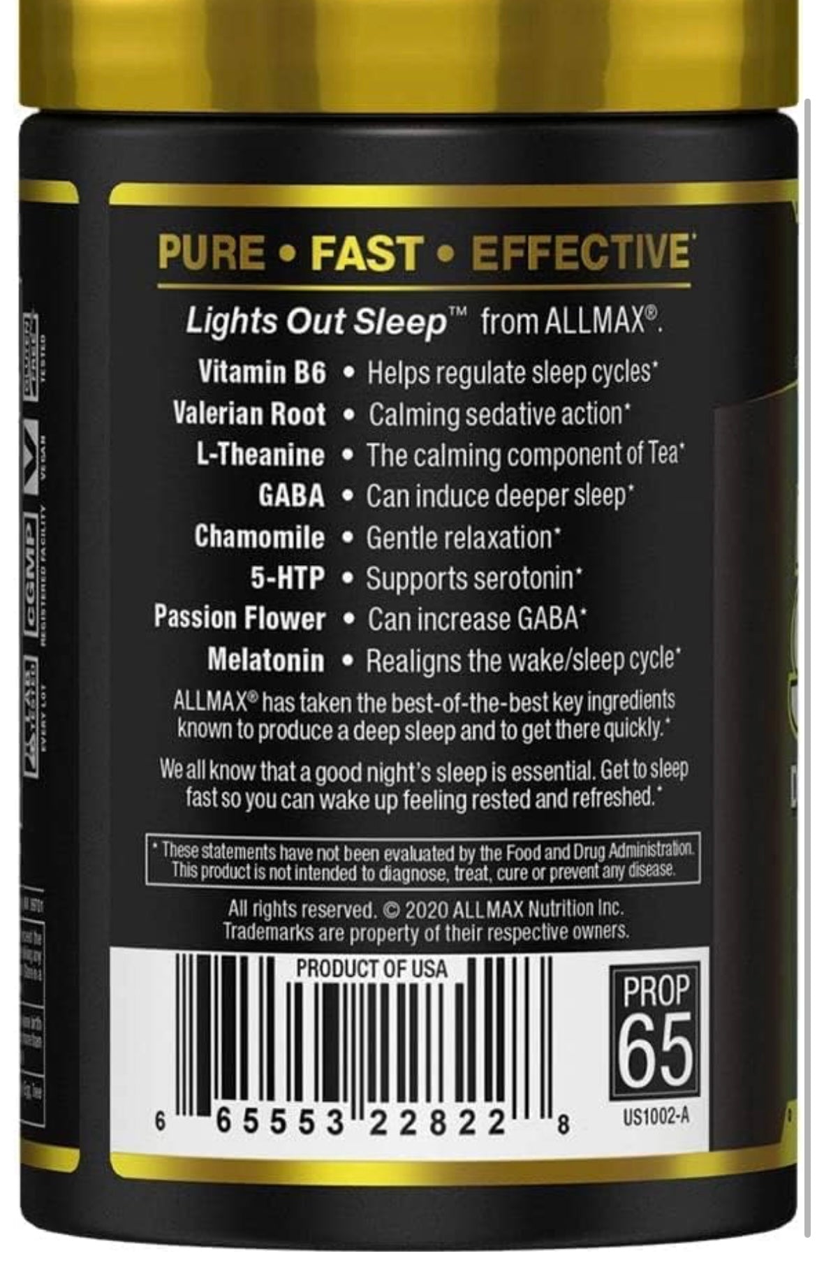 Allmax Lights Out Sleep