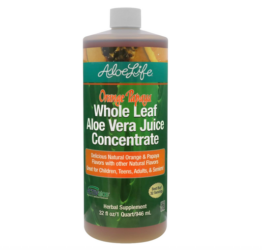 Aloe Life - Whole Leaf Aloe Vera Juice, Certified Organic, Gluten-Free